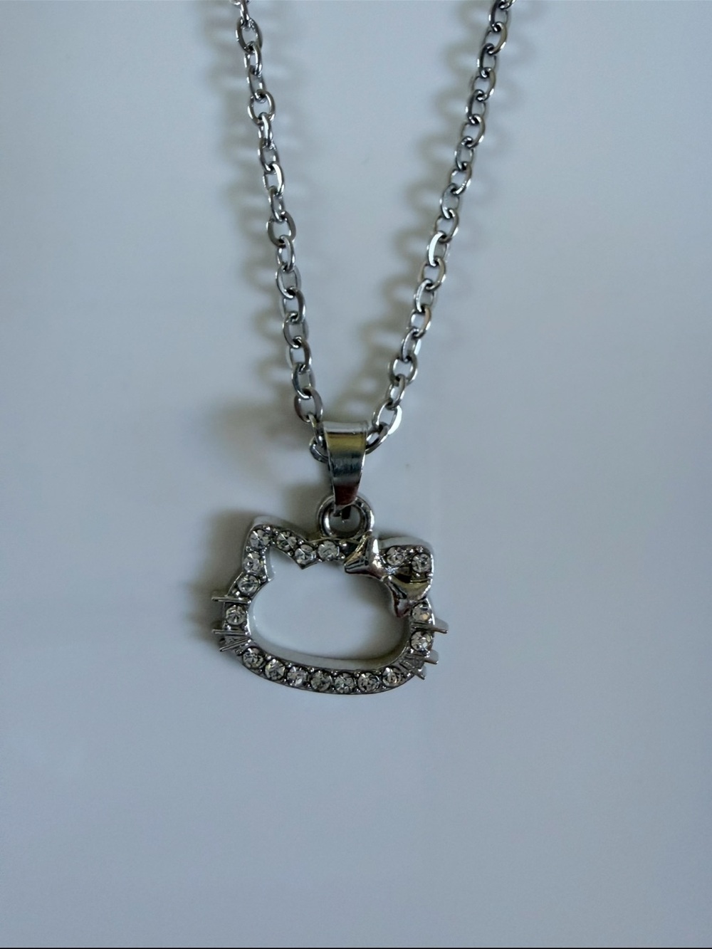 Silver Crystal Pendant Necklace - Women Jewelry